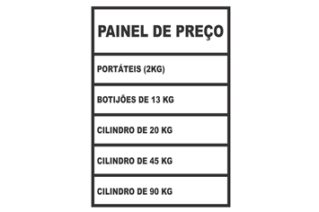 ANP - TABELA DE PREÇOS 500X700MM
