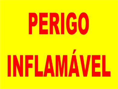 Perigo Inflamável - 330x250mm - Demais dimensões sob consulta
