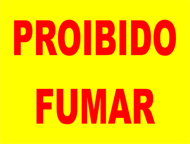 Proibido Fumar - 330x250mm - Demais dimensões sob consulta