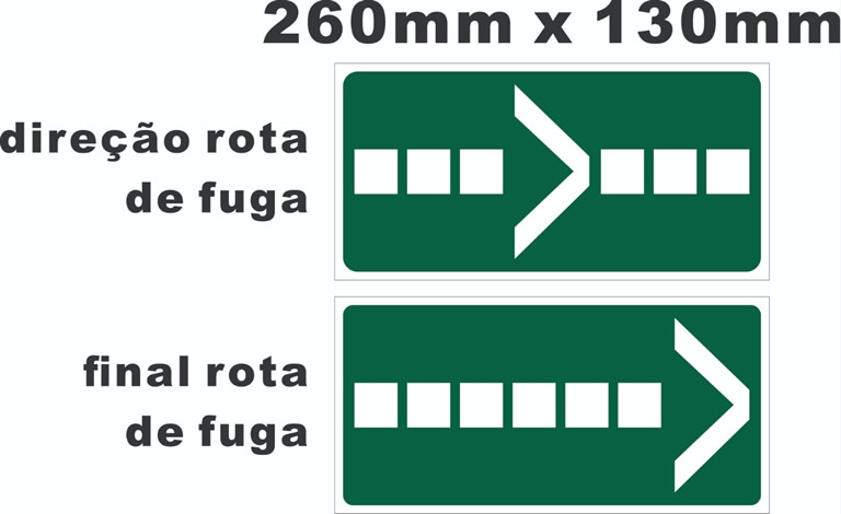 Rota de Fuga - 260x130mm - Demais dimensões sob consulta