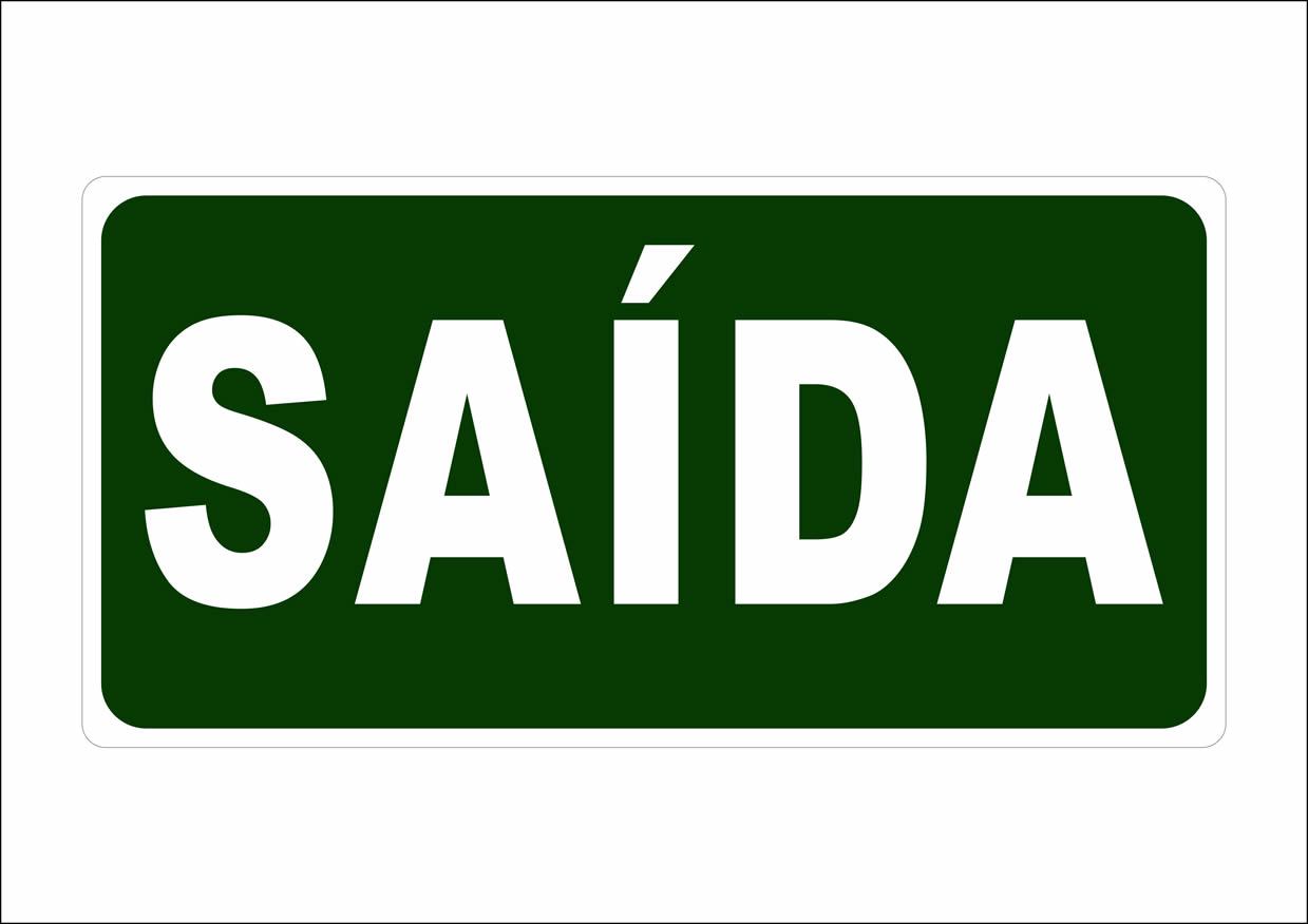 Placa S12 - 256x126mm - Demais dimensões sob consulta