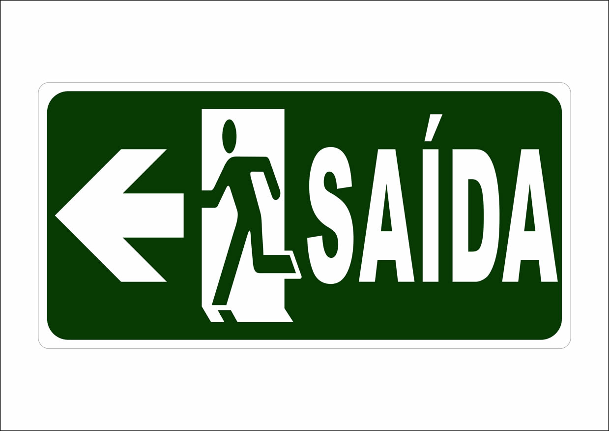 Placa S13 - 256x126mm - Demais dimensões sob consulta