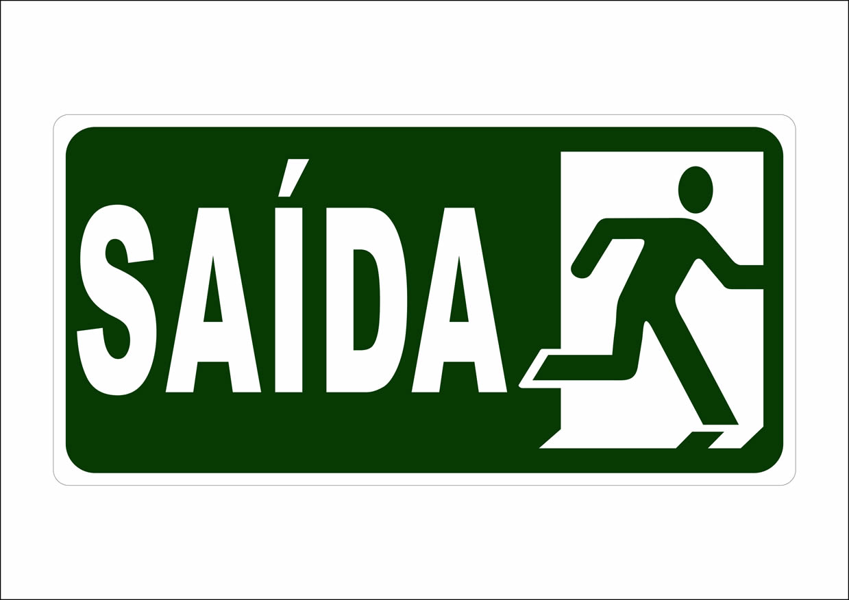 Placa S14 - 256x126mm - Demais dimensões sob consulta